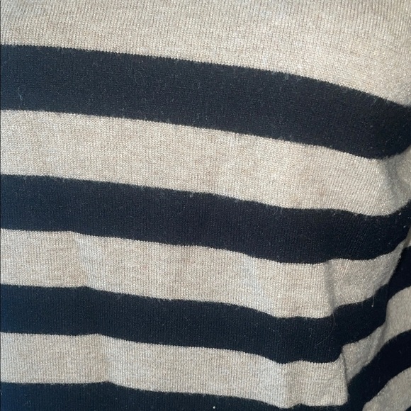 Striped Turtleneck Sweater - Black and Cream - Picture 2 of 3